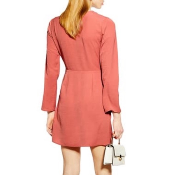 NWT Topshop Tortoise Ring Wrap Dress 10 - Picture 9 of 13